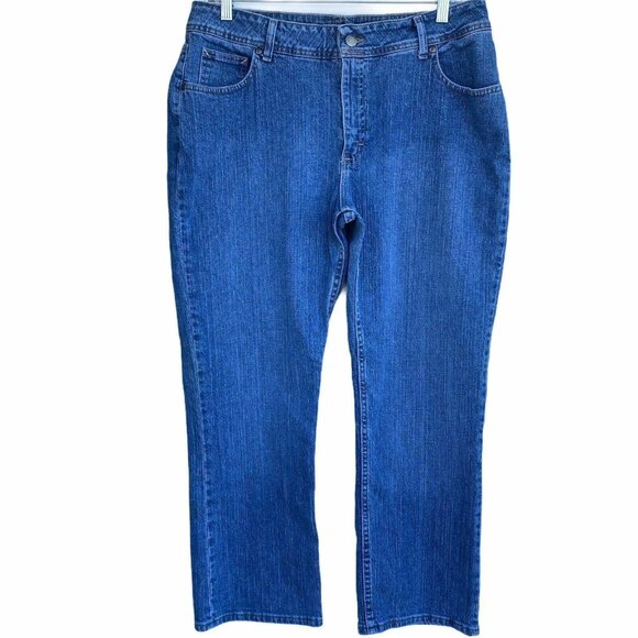 Riders Denim High-Waist Mom Jeans Women sz 18 P 36x29 Light Wash Cotton Vtg 80s - Picture 1 of 12